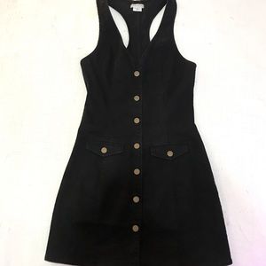 Cooperative Black Denim Button Up Dress XS